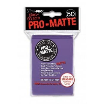 Kort tilbehør - Ultra Pro - Matte Purple (50 stk Standard Sleeves)